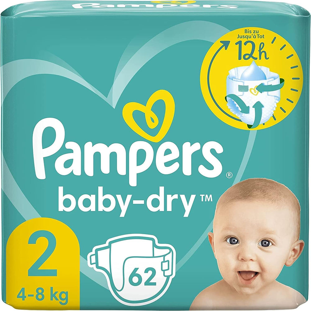 Scutece Pampers Baby-Dry, mărimea 8, 43 de scutece, de la 19 kg, pachet Jumbo+
