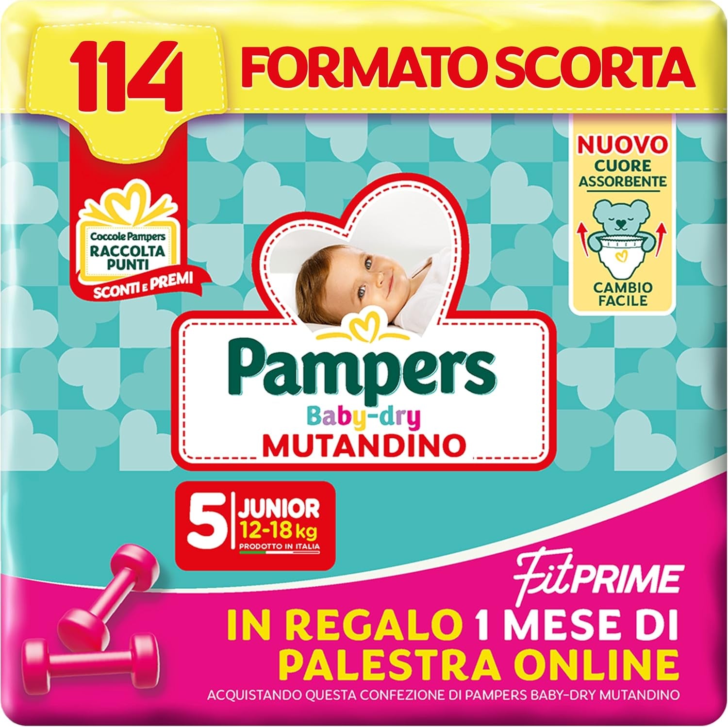 Scutece Pampers Baby Dry Pants și Fit Prime Maxi, mărimea 138, mărimea 4 (8-15 kg), 1 lună gratuită online la sală