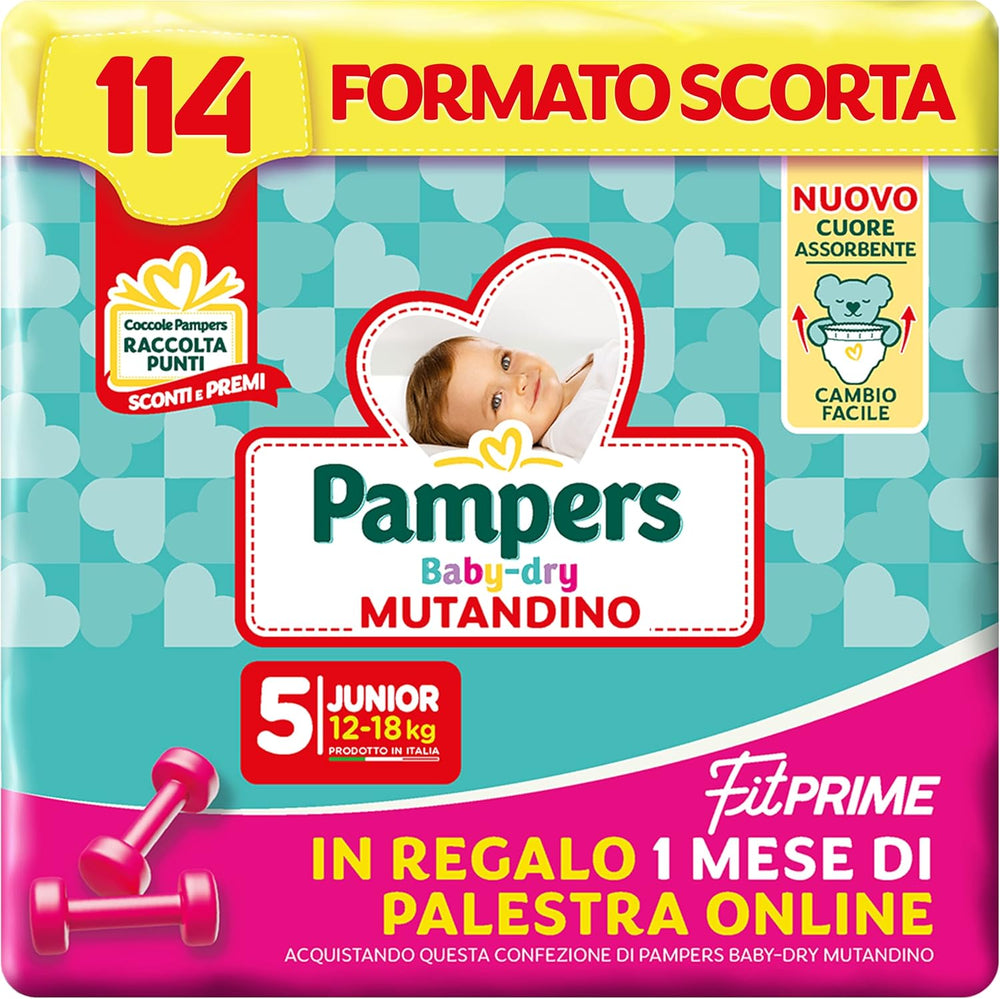 Scutece Pampers Baby Dry Pants și Fit Prime Maxi, mărimea 138, mărimea 4 (8-15 kg), 1 lună gratuită online la sală