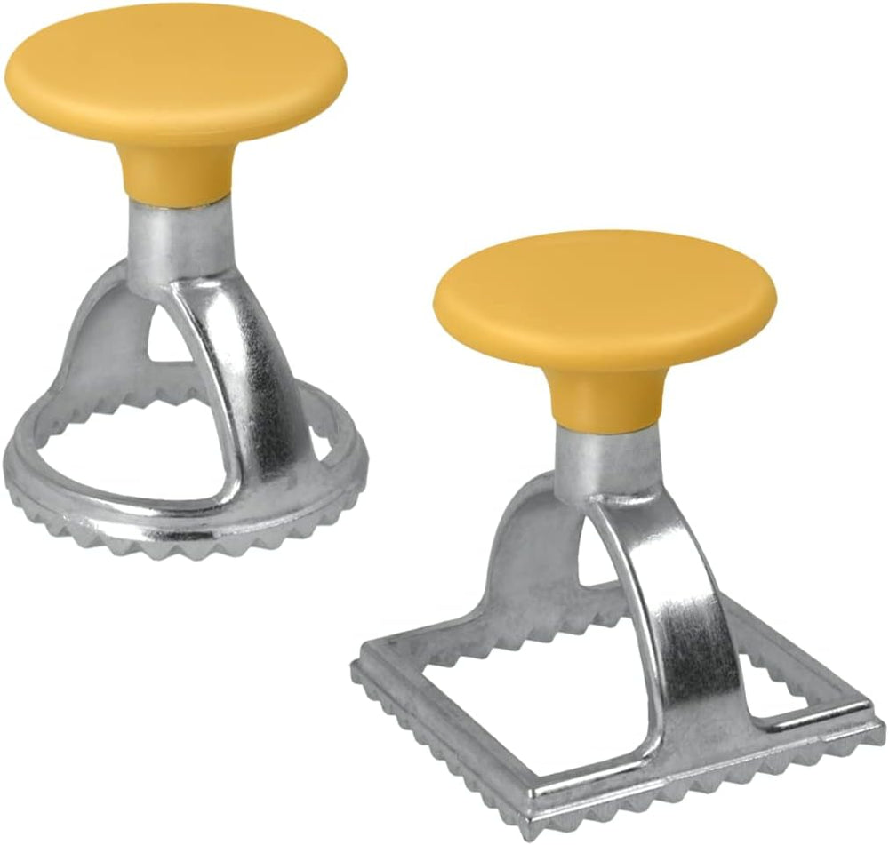 Metaltex 252326080 Formă de ravioli, rotundă cu pătrat, set de 2
