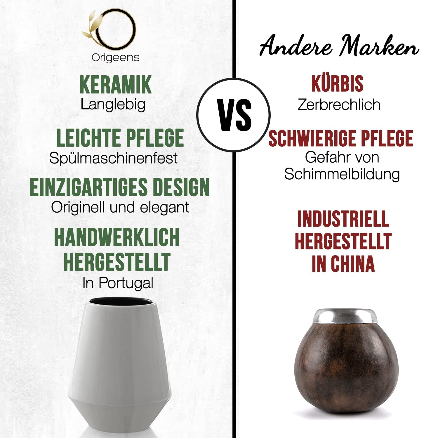 SET DE CEAI MATE ORIGEENS Cu cană pentru mate din Portugalia, bombilla și ceai Yerba Mate BIO - Set cadou original