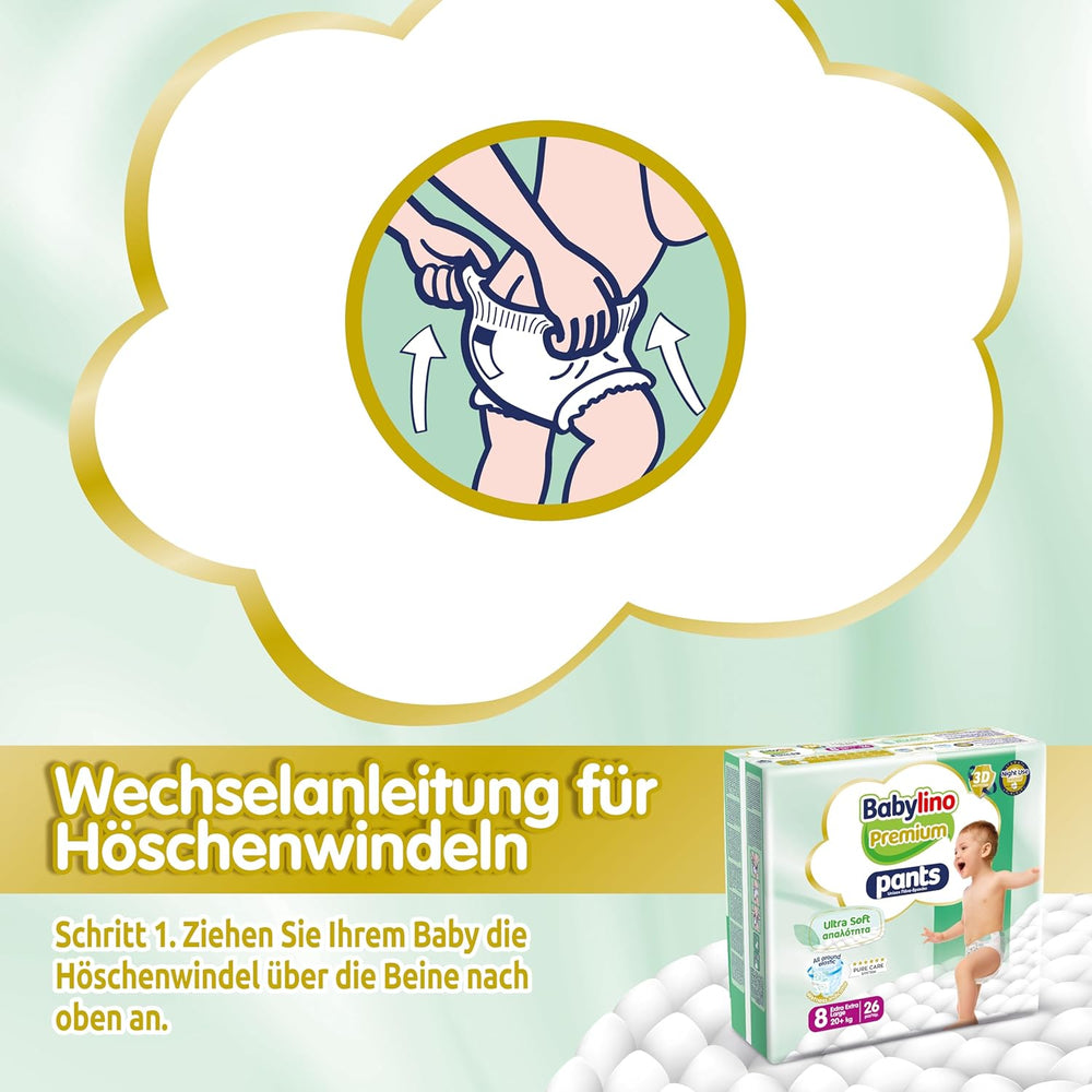 Pantaloni Premium Mărimea 8 cu Filtru Ultra-Moale, XXL (20+ kg), 26 bucăți