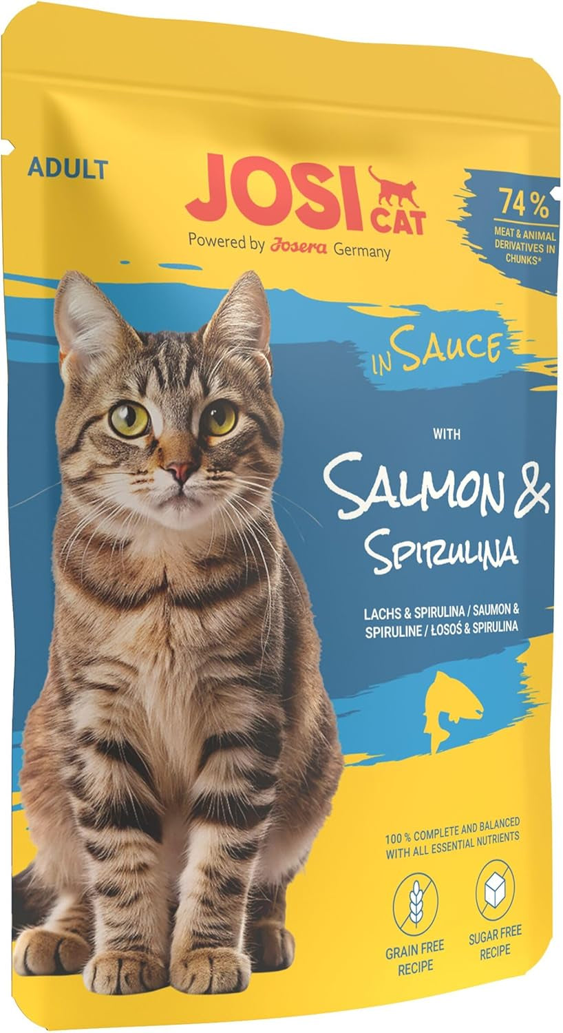 Multipack Mixed Selection in Sauce (12 x 85 g) | Adult | Premium Nassfutter in Sauce für ausgewachsene Katzen | Multipack mit 4 Sorten | Ohne Konservierungsmittel | 12er Pack