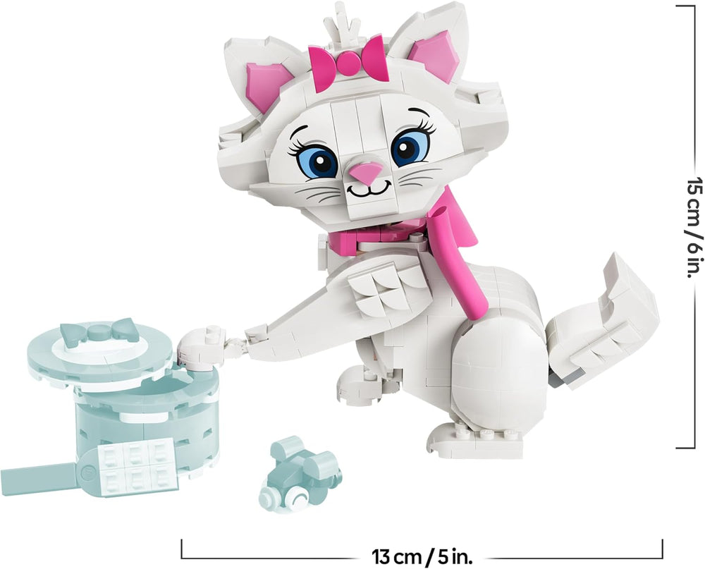 LEGO ǀ Disney Aristocats: Bezaubernde Marie - Spielzeug Katzenfigur mit Zubehör - inkl. Textilschleife - DIY Deko fürs Schlafzimmer - Geschenk für Mädchen ab 7 Jahren und Fans - 43286