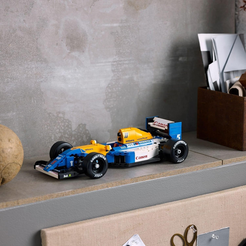 LEGO Icons Williams Racing FW14B cu Nigel Mansell - Set de mașini model F1 cu minifigurine cu pilot de curse de colecționat - Decorațiune de birou cu suport - Cadou pentru adulți și adolescenți fani ai sporturilor cu motor 10353 Seturi de constructie Besuche den LEGO-Store
