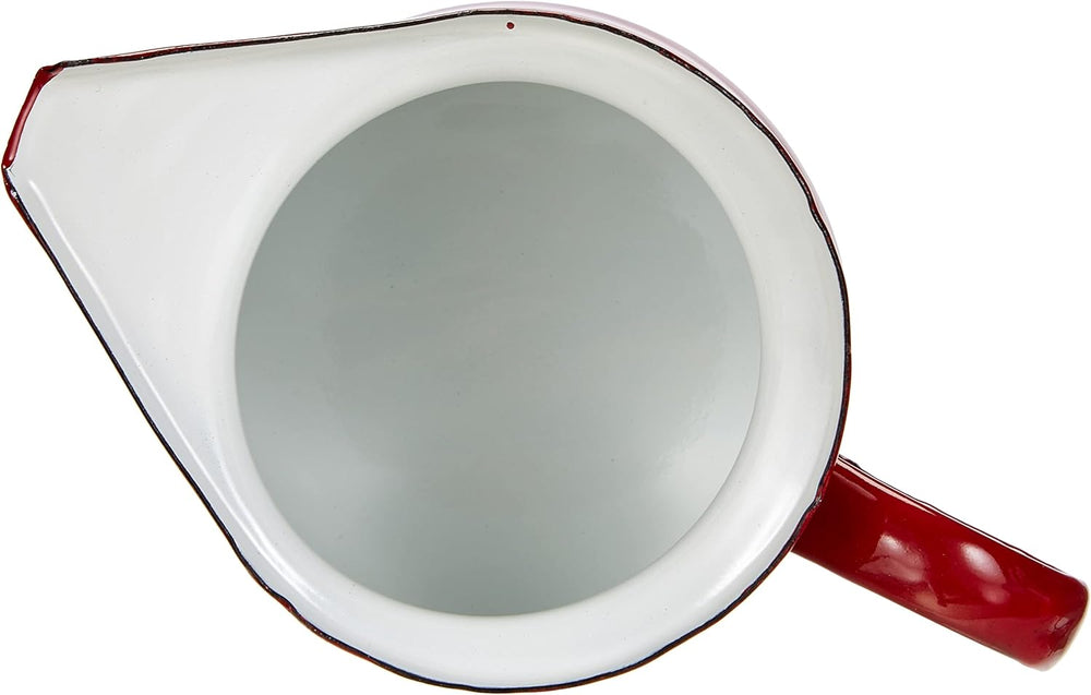 910550 – Cană roșie de lapte, servește 0,50 litri.