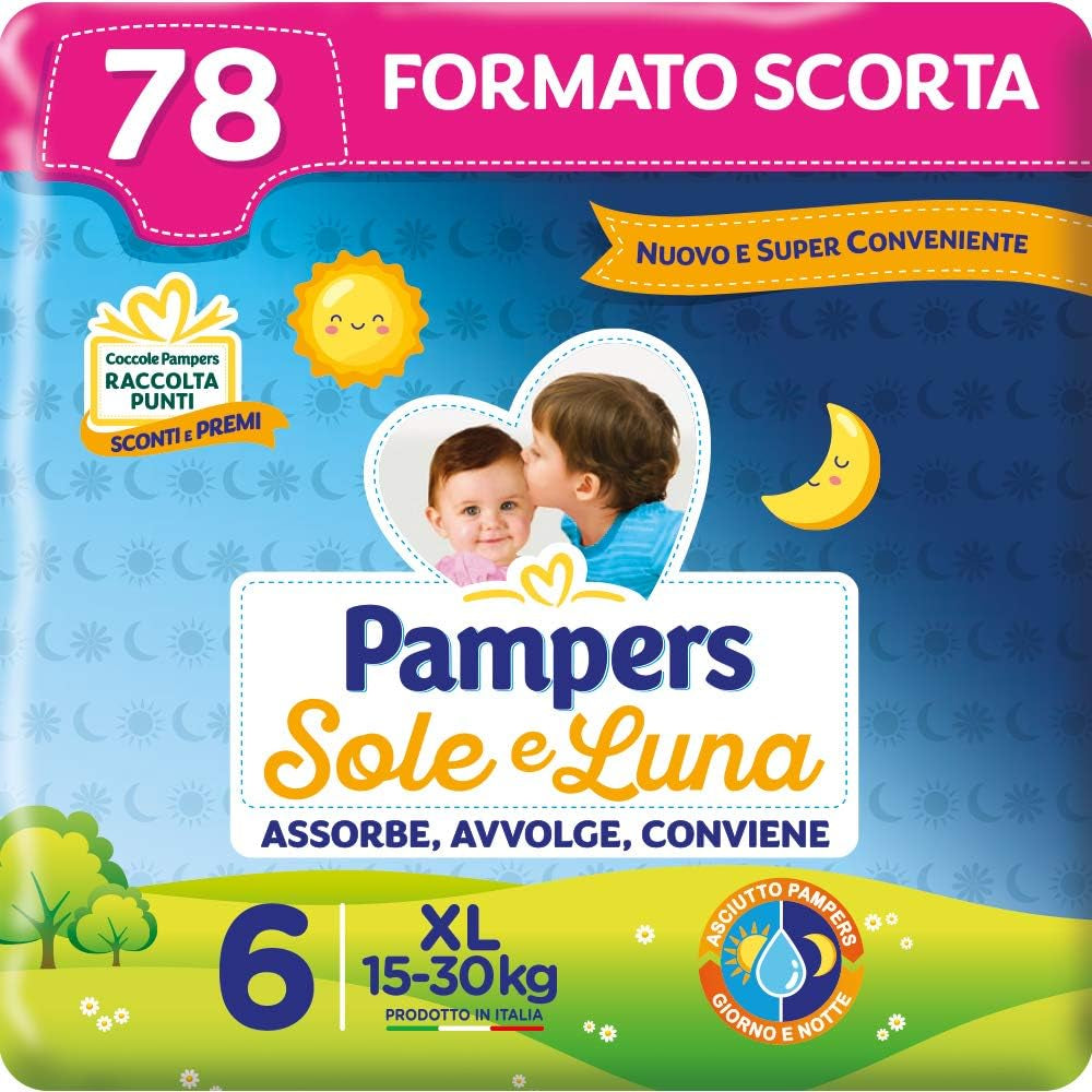 Scutece Pampers Sun and Moon, Unisex, Junior, Mărimea 5 (11-25 kg), 120 de scutece