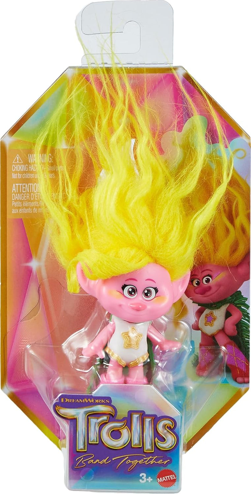 Mattel DREAMWORKS TROLLS Together Strong - păpuși Queen Poppy, Viva, Branch, Guy Diamond cu Tiny Diamond cu păr de pluș și 5 articulații, pentru copii de la 3 ani, HNF07 Papusi Naty Shop