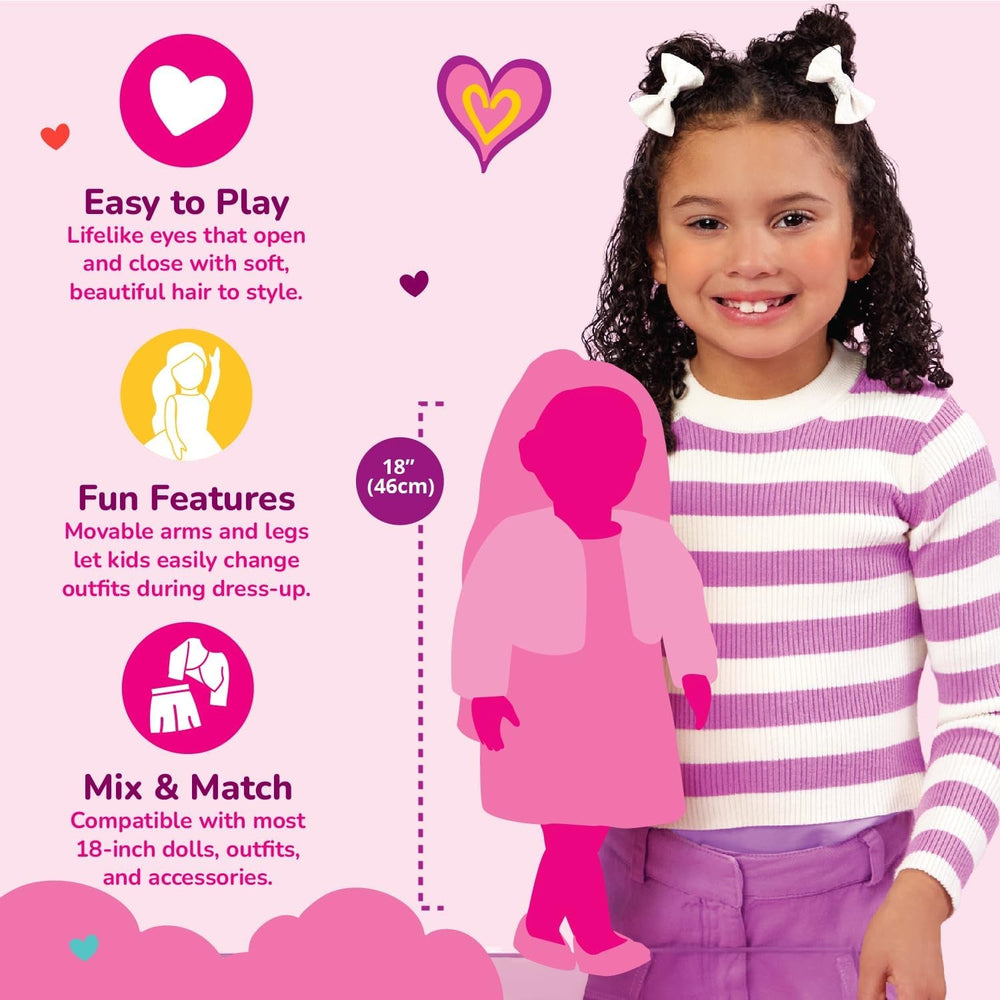 Our Generation - Mateo - Bewegliche 46 cm Junge Puppe - Lebensechte braune Augen & Zickzack-Haarschnitt-Liniendesign - Fußballtrikots & Zubehör - Spielzeug für Kinder ab 3 Jahren