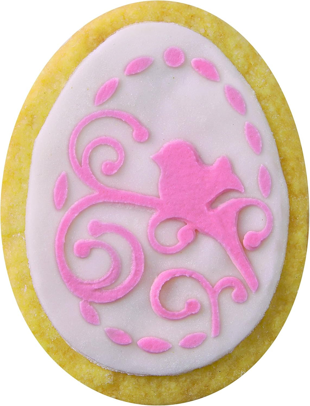 Decupator de ouă Dr. Oetker, inclusiv 4 șabloane decorative din seria „Golden Easter”, matriță pentru fursecuri și biscuiți (culoare: argintiu, alb), cantitate: 1 x set de 5 piese