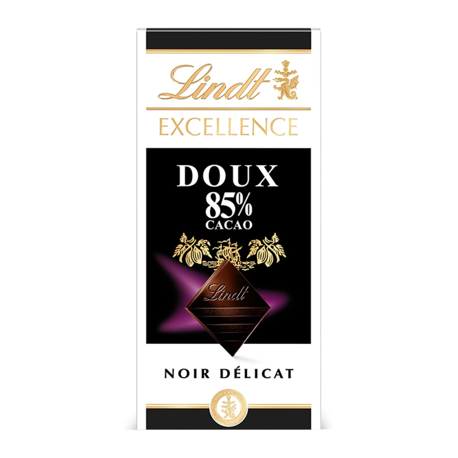 Lindt Ciocolată | Baton EXCELLENCE 85% Cacao | 100g | Ciocolată Extra Neagră | Baton de Ciocolată Vegană