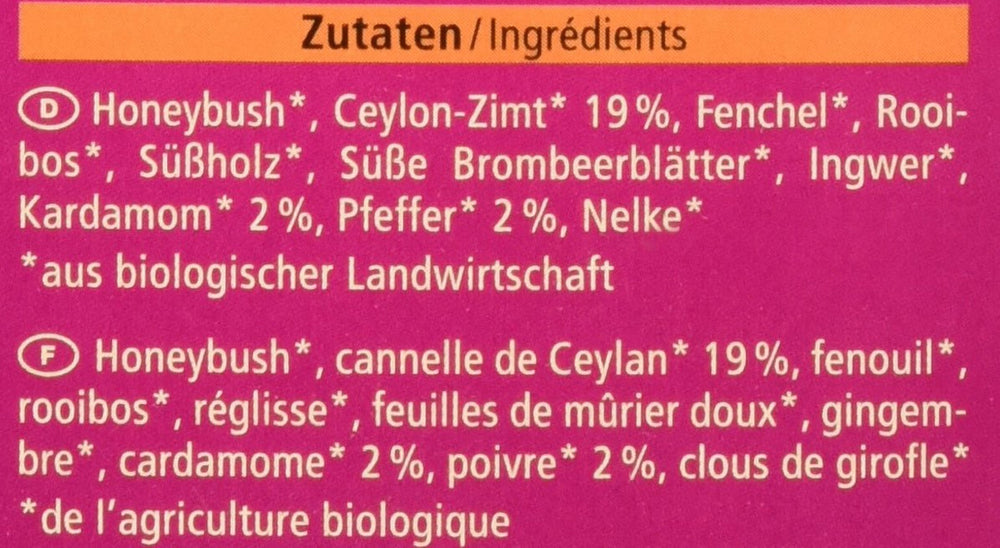 Ceai organic Sweet Chai, 20 pliculețe, 40 g (pachet de 3)