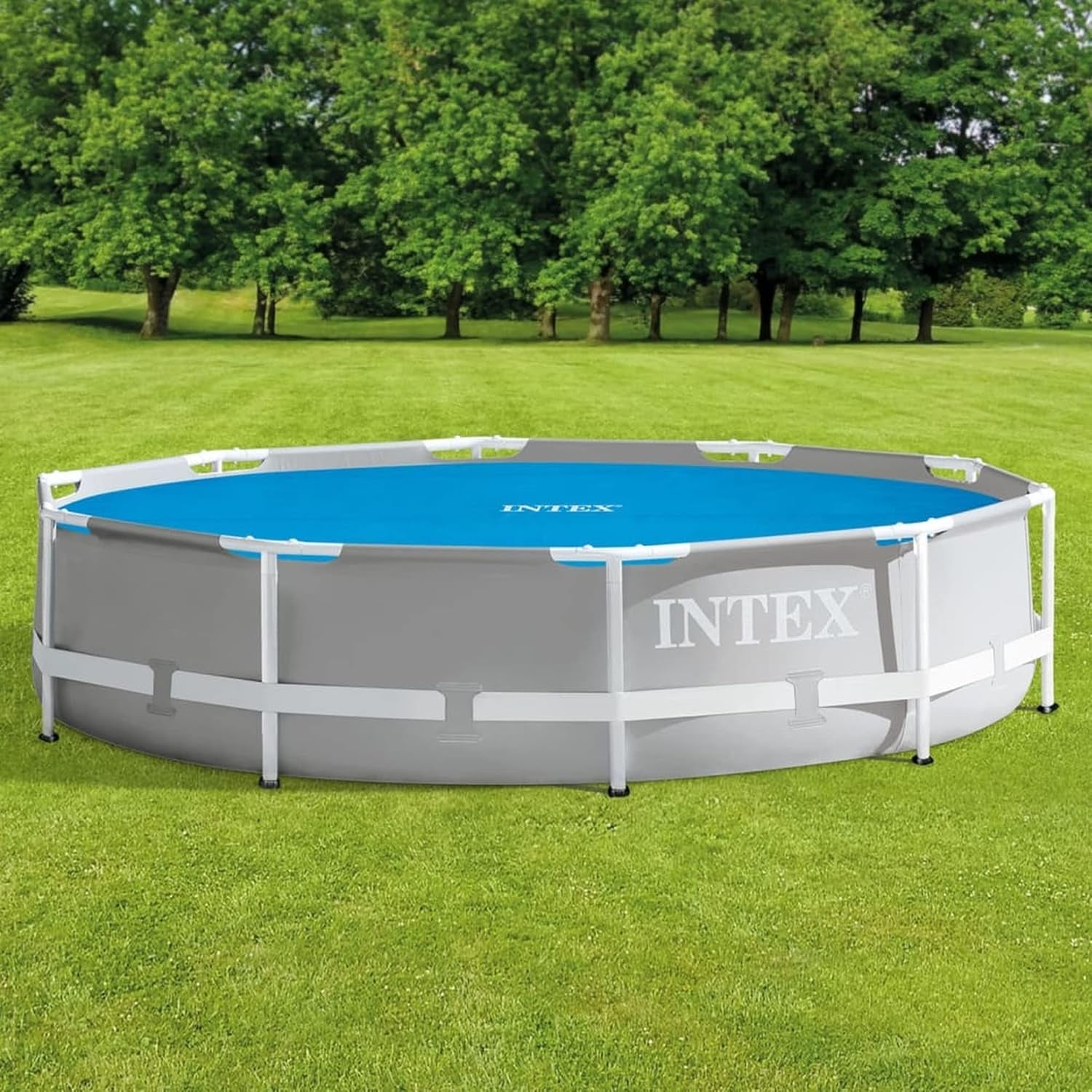 Prelată solară Intex pentru piscine Easy și Frame, lățime 305 cm, grosime 120 microni, dimensiune fabricată: aprox. 290 cm, 28011 Albastru