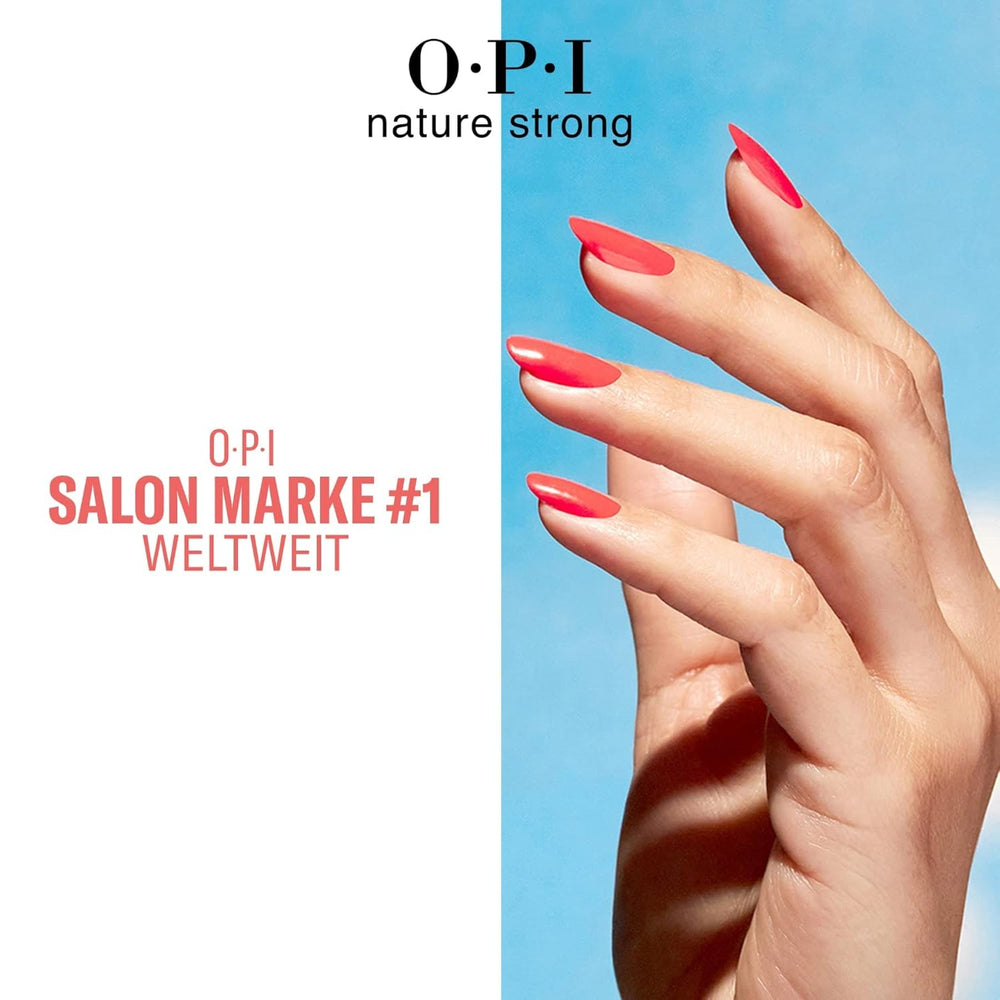 OPI Nature Strong Red and Orange Shades – ojă de lungă durată cu o formulă vegană, inovatoare, care conține ingrediente naturale – pentru unghii strălucitoare