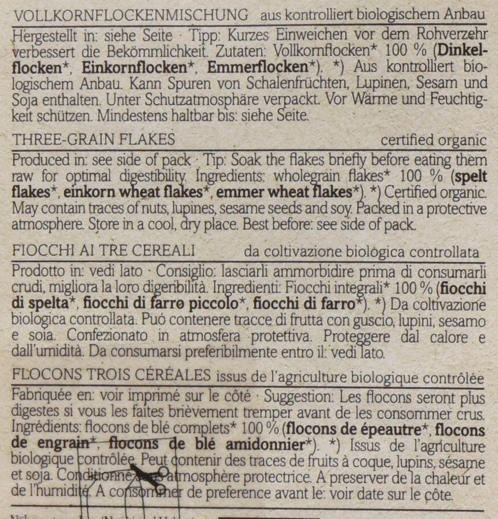 Fulgi de cereale antice Verival - organici, pachet de 6 (6 x 500 g)