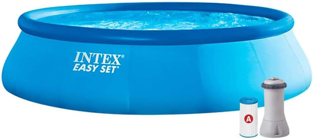 Intex 28122NP – Piscină supraterană rotundă Easy Set, pompă de filtrare 1250 L/h, 3853 L, PVC, albastră, 305x76 cm