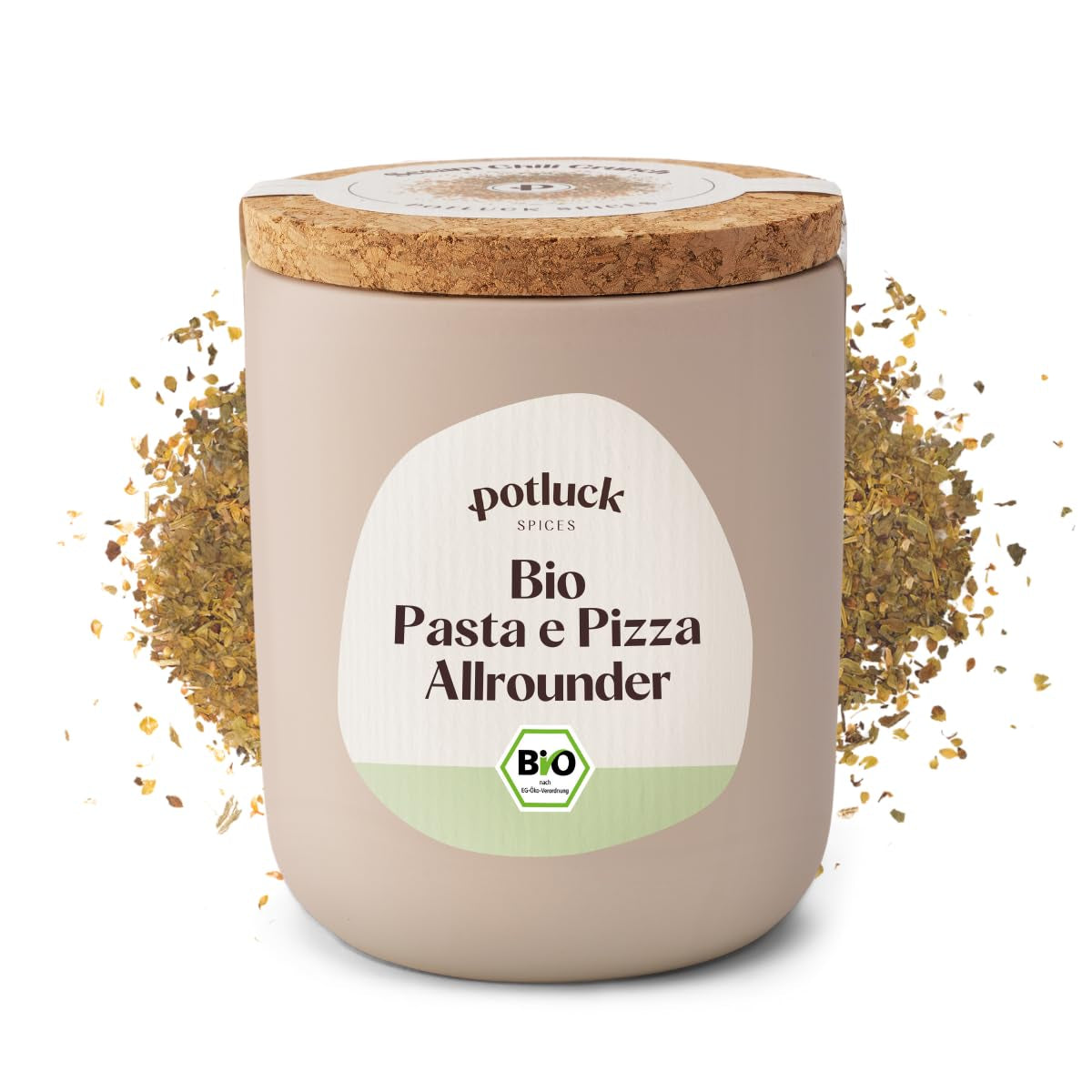 Potluck | Bio Sizilianisches Zitronensalz | Gewürzsalz für Fisch, Meeresfrüchte, Gemüse, Salate und Dressings | 140g im Keramiktopf