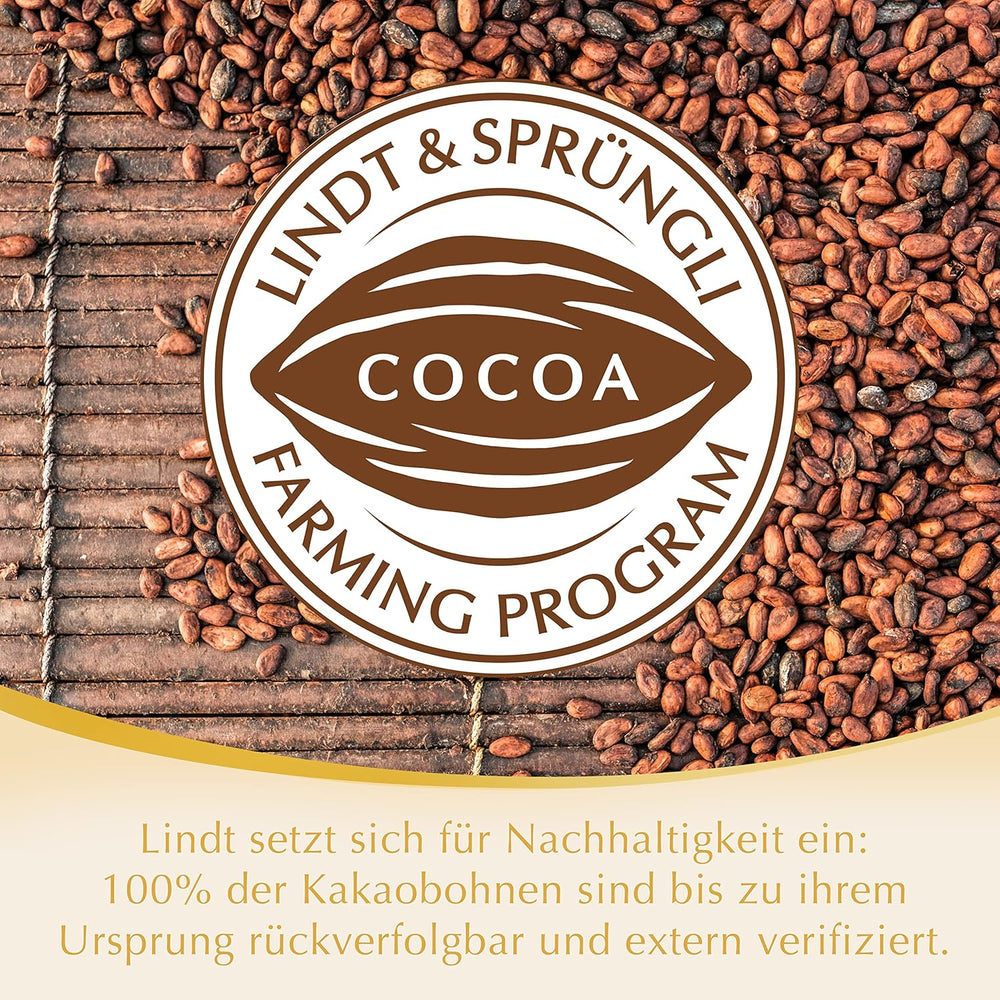 Bile de ciocolată albă Lindt LINDOR | Pungă de 137 g | Aprox. 10 biluțe de ciocolată albă cu umplutură care se topește în gură | Set cadou de ciocolată | Set cadou de ciocolată (Pachet de 2)