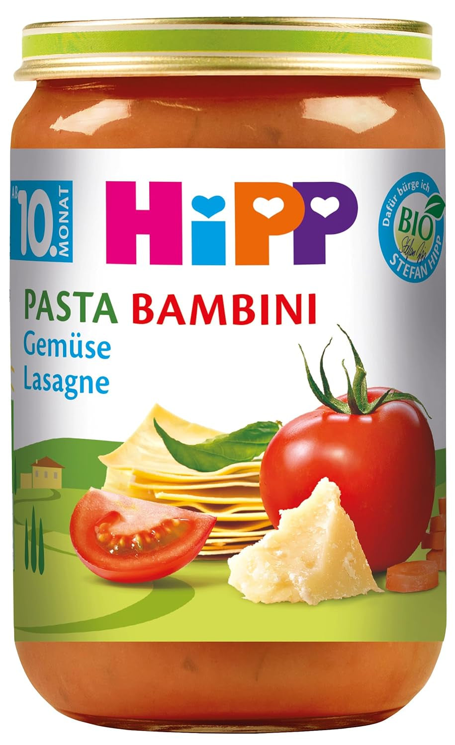 HiPP Pasta Bambini - Lasagna cu legume, pachet de 6 (6 x 220 g)
