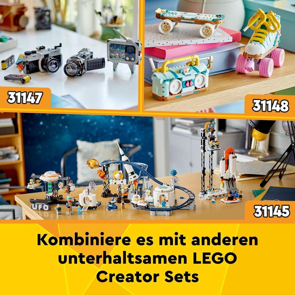 Jucărie LEGO Creator 3In1 Astronaut în spațiu, kit model cu câine și navă spațială pentru copii, decorațiuni pentru grădiniță, cadou creativ pentru băieți și fete de la 9 ani 31152 Seturi de constructie Besuche den LEGO-Store