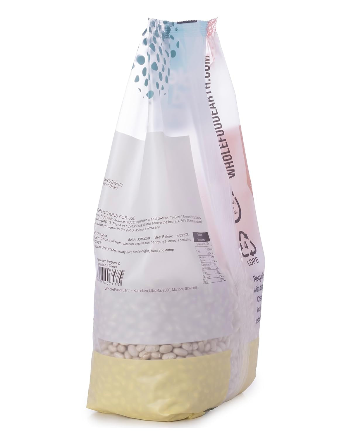 Fasole verde Wholefood Earth 1kg | Fără OMG | Natural | Bogat în fibre | Bogat în proteine