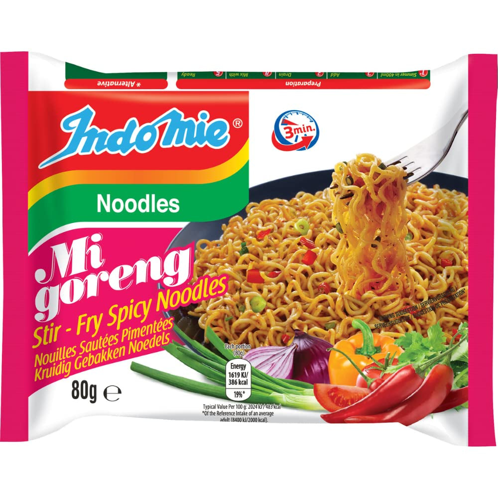 INDOMIE - Tăiței instant Mi Goreng - Pachet multiplu (40 x 80 g)