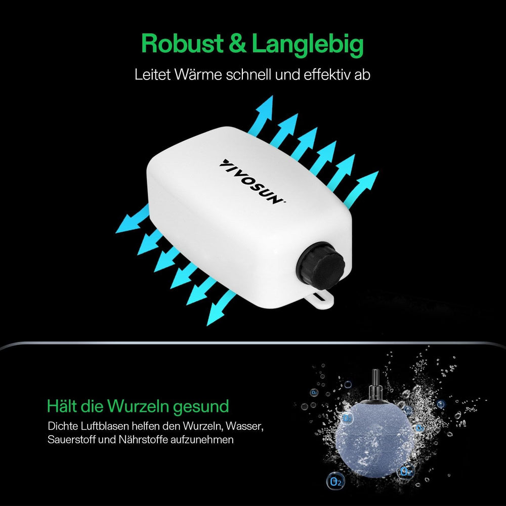 VIVOSUN DWC Hydrokultur Anbausystem mit Topf-Tropfkit, 5-Gallonen Tiefwasserkultur, Umwälz-Tropfgartensystem mit Mehrzweck-Luftschlauch, 8W Luftpumpe und Luftstein (1 Eimer + Top-Drip-Kit)