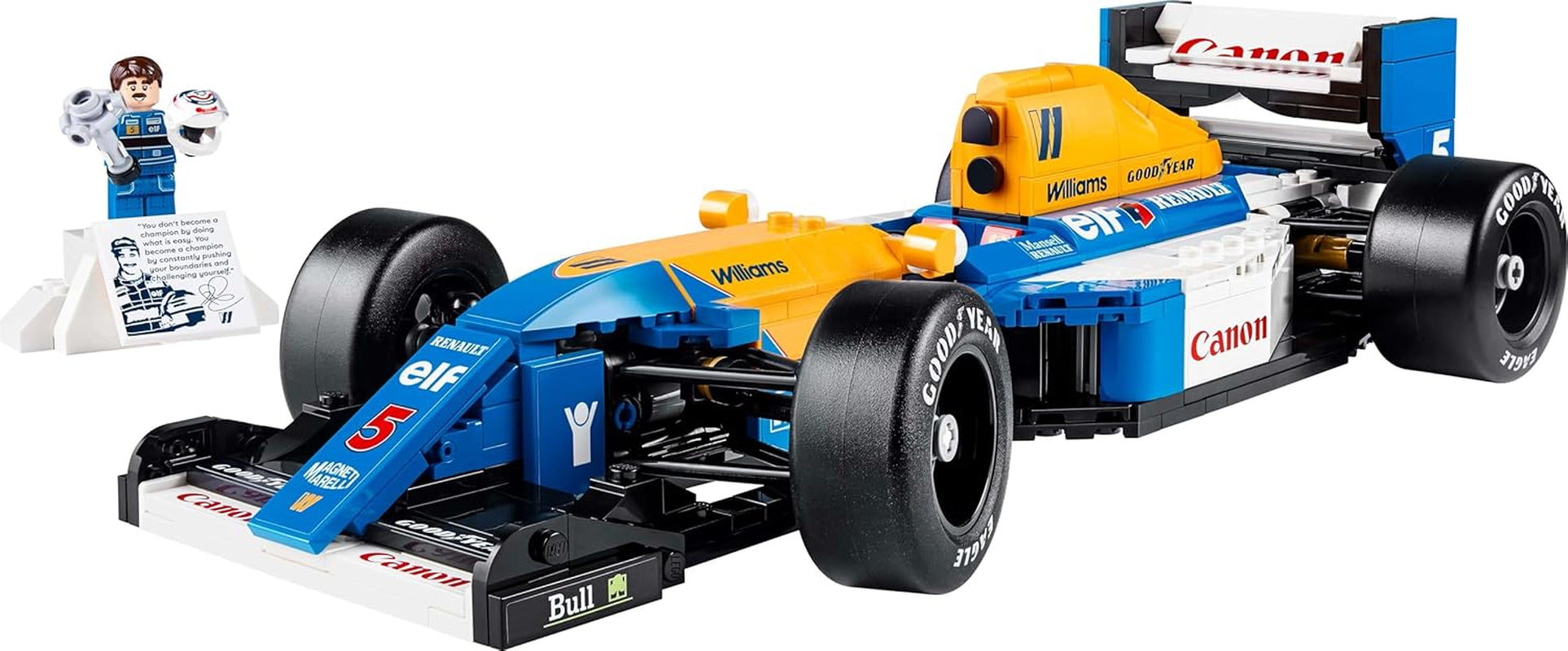 LEGO Icons Williams Racing FW14B cu Nigel Mansell - Set de mașini model F1 cu minifigurine cu pilot de curse de colecționat - Decorațiune de birou cu suport - Cadou pentru adulți și adolescenți fani ai sporturilor cu motor 10353 Seturi de constructie Besuche den LEGO-Store