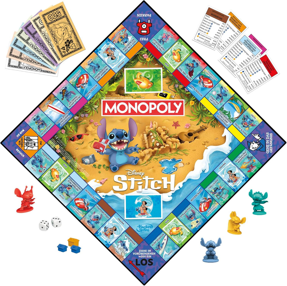 Joc de societate Monopoly Disney Stitch Edition - Versiunea germană