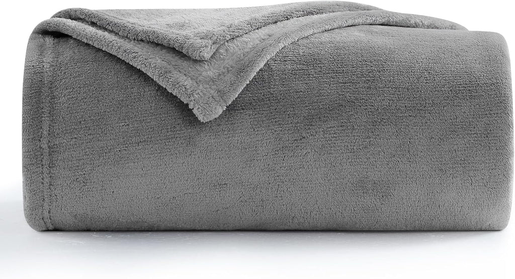 Aisbo Cuddly Blanket Fluffy Blanket Grey - Fleece Blanket 150X200 Cm XL Warm Sofa Blanket, Cosy Living Blanket Light Grey Soft As Living Room Blanket Couch Blanket For Winter Paturi si Cuverturi Besuche den Aisbo-Store Gri 150 X 200 Cm