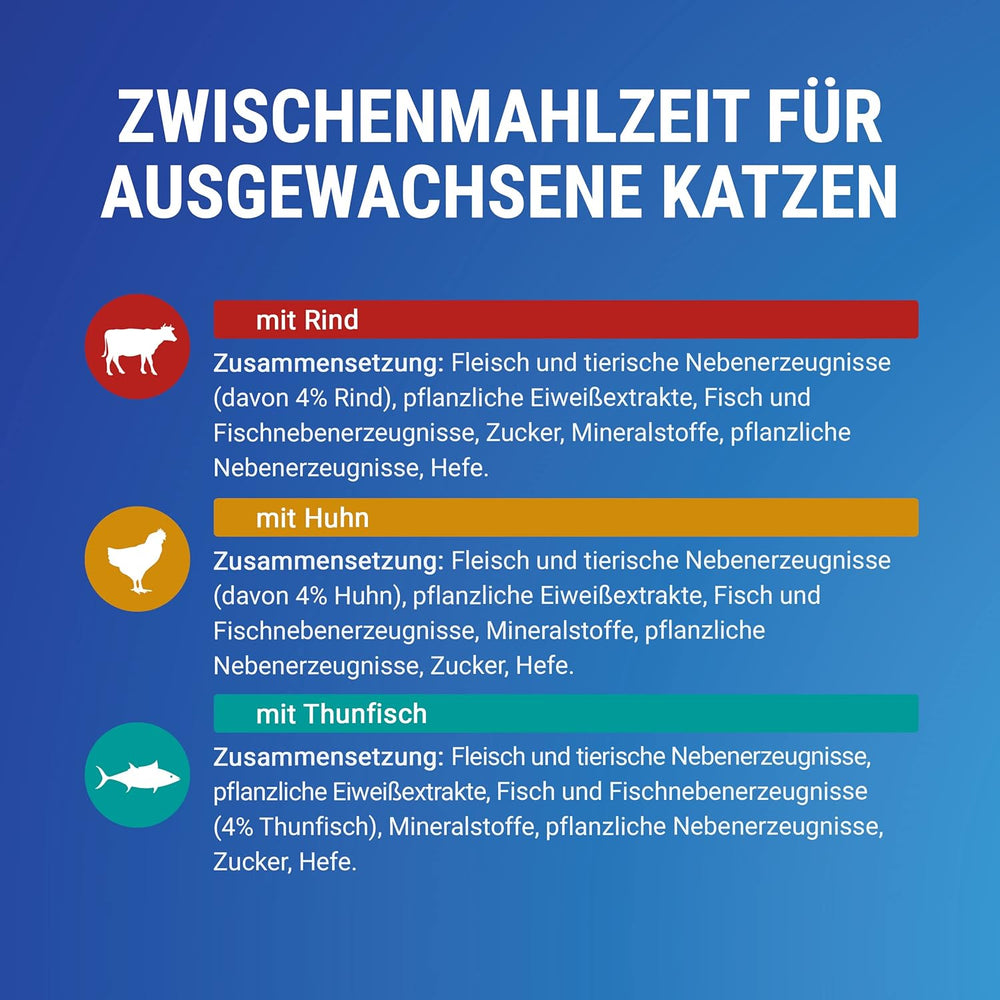 Felix Soup Strips, supă pentru pisici, varietate mixtă, pachet de 8 (8 x 6 pliculețe a câte 48 g fiecare)