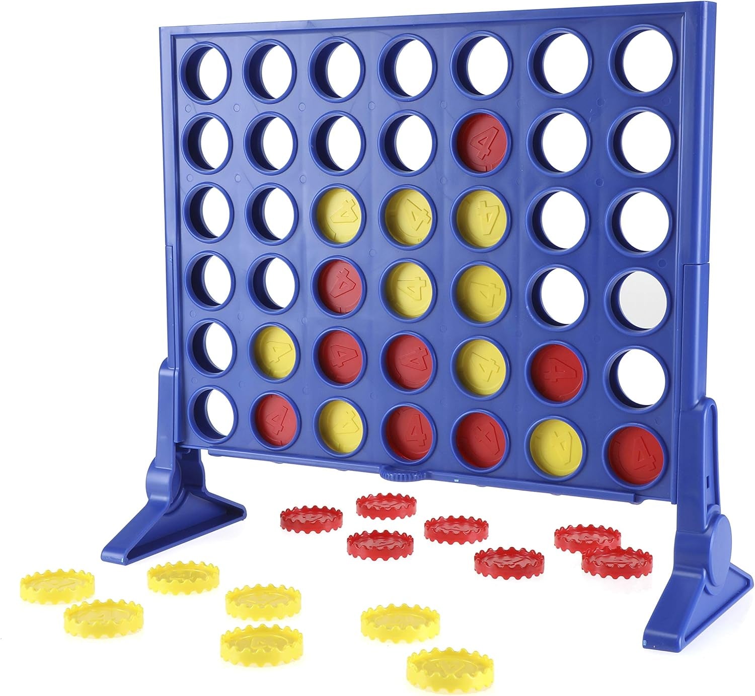 Joc de strategie Connect Four, joc de societate pentru 2 jucători, distracție nesfârșită cu prietenii și familia, perfect ca joc de petrecere și pentru distracție multiplayer, cadou pentru copii cu vârsta de 6 ani și peste