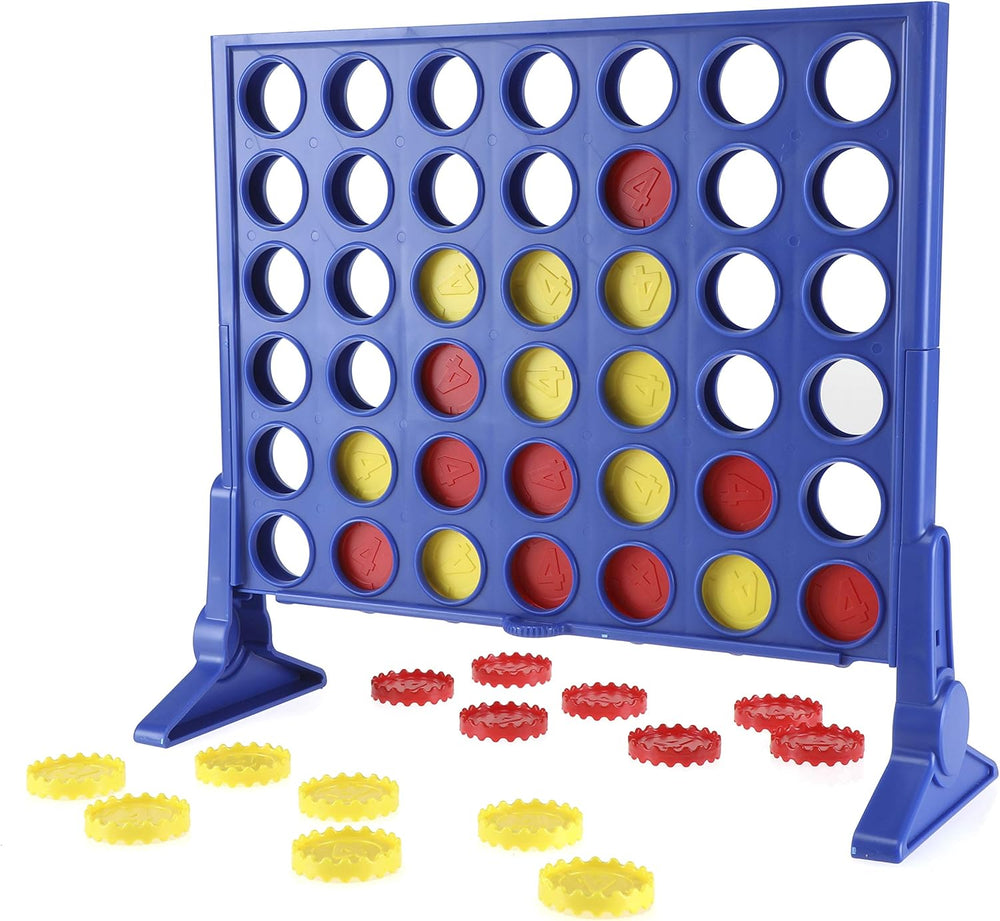 Joc de strategie Connect Four, joc de societate pentru 2 jucători, distracție nesfârșită cu prietenii și familia, perfect ca joc de petrecere și pentru distracție multiplayer, cadou pentru copii cu vârsta de 6 ani și peste