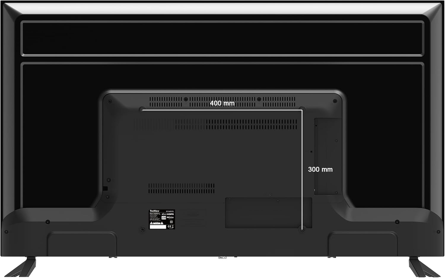 TEEVIEW Google Smart TV | QLED 4K UHD | 50”/127cm | Design fără ramă | Tuner triplu DVB-T/T2/S/S2/C | HDMI x3, USB x2, CI+ | Control vocal și aplicații de streaming | Asamblat în Eindhoven | TV50QQG-EU