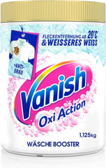 Vanish Oxi Action Powerwhite Powder - 1 X 1,125 Kg - pudră de îndepărtare a petelor și de îmbunătățire a rufelor fără clor - pentru rufe albe Detergenti Rufe Naty Shop