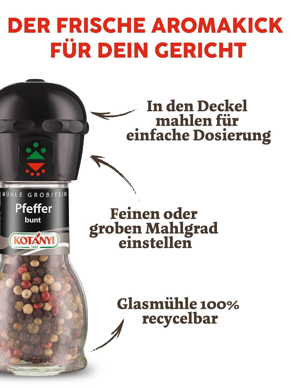 Kotanyi Pfeffer Mühle, bunt (1 x 35 g)