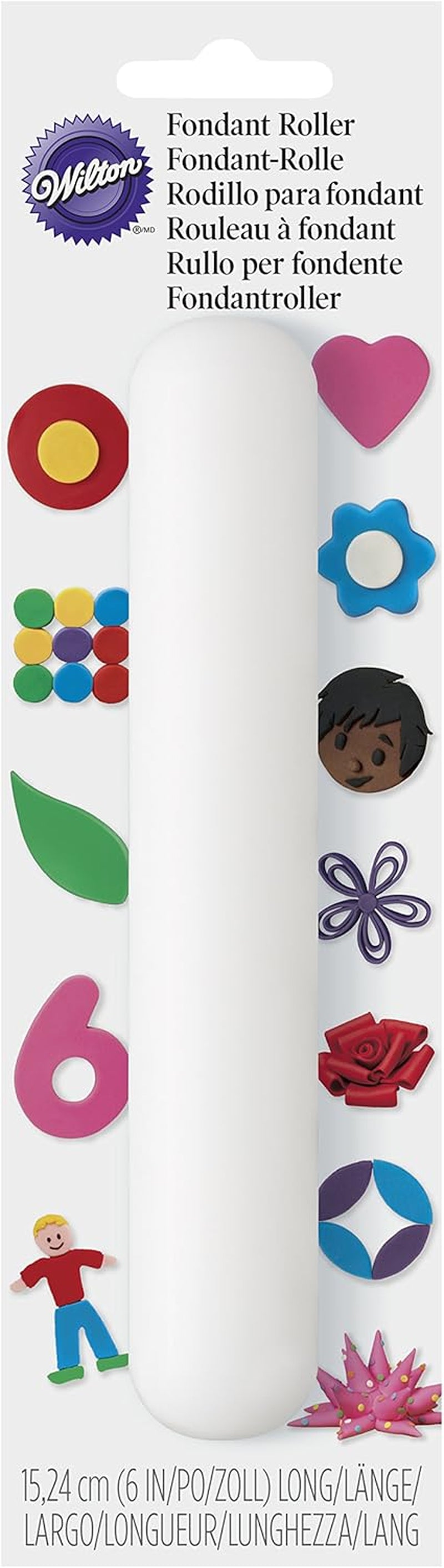 Rolă pentru fondant Wilton, 2,6924000000000001 x 6,5278 x 22,174200000000003 cm, Alb
