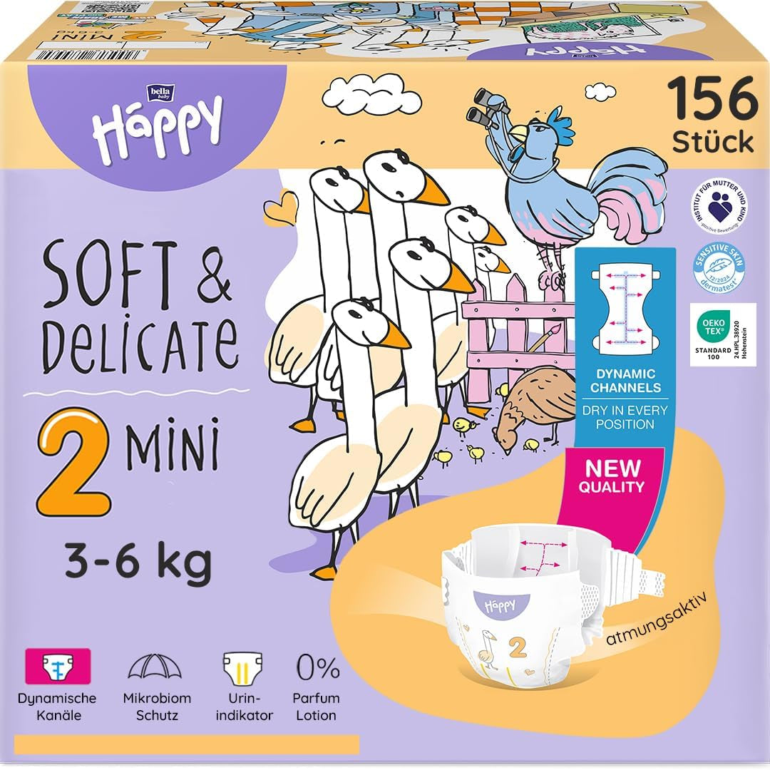 Scutece Bella Baby Happy Premium, mărimea 6, Junior Extra, 15+ kg, 96 de bucăți, sigiliu DERMATEST și OEKO-TEX, scutece de unică folosință pentru bebeluși