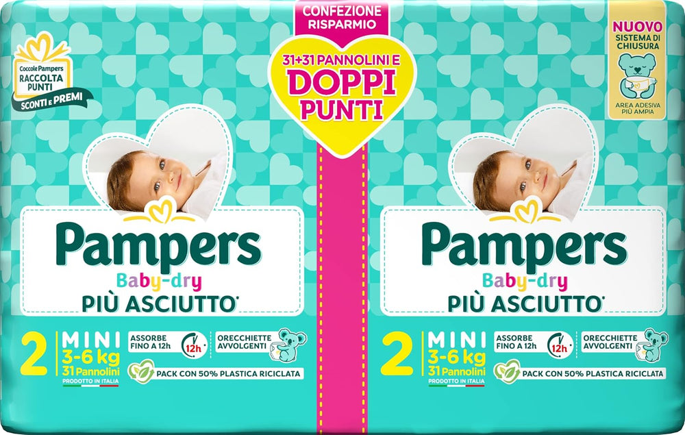 Scutece Pampers Baby Dry Maxi Twin Pack, mărimea 4 (7-18 kg), 48 de scutece