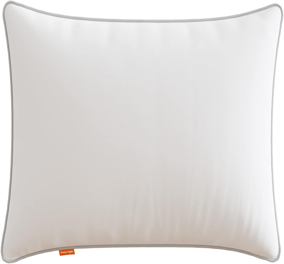 Pernă Sweetnight 40X40 Set de 2, umplutură de pernă din fibre de lemn din poliester, pernă moale și de susținere pentru toate pozițiile de dormit, pernă de dormit respirabilă, lavabilă cu fermoar Perne standard Naty Shop 1 bucată (1 pachet) 80X80Cm