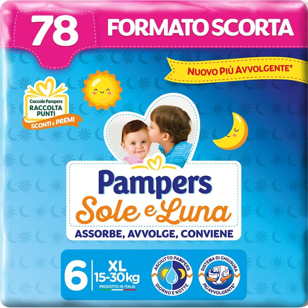 Scutece Pampers Sun and Moon, Unisex, Junior, Mărimea 5 (11-25 kg), 120 de scutece