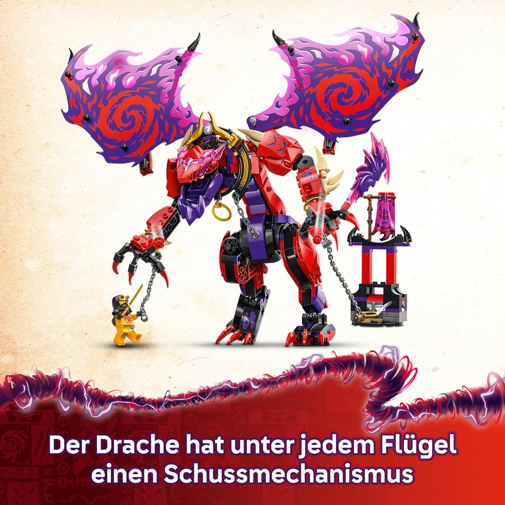 LEGO NINJAGO Chaosdrache Donnerzahn - Spielzeug mit 6 Ninja Minifiguren - Rollenspiel Bauset für Jungen und Mädchen ab 8 Jahren - Geschenke für Fans der TV-Serie Aufstieg der Drachen 71832