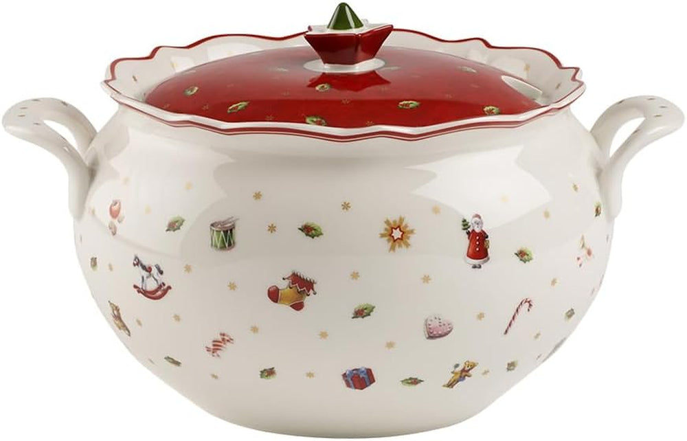 Villeroy & Boch Toy's Delight Terrine, 3 litri, porțelan premium, alb/roșu