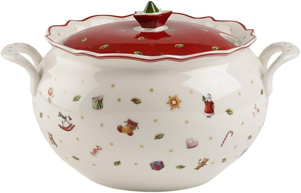 Villeroy & Boch Toy's Delight Terrine, 3 litri, porțelan premium, alb/roșu