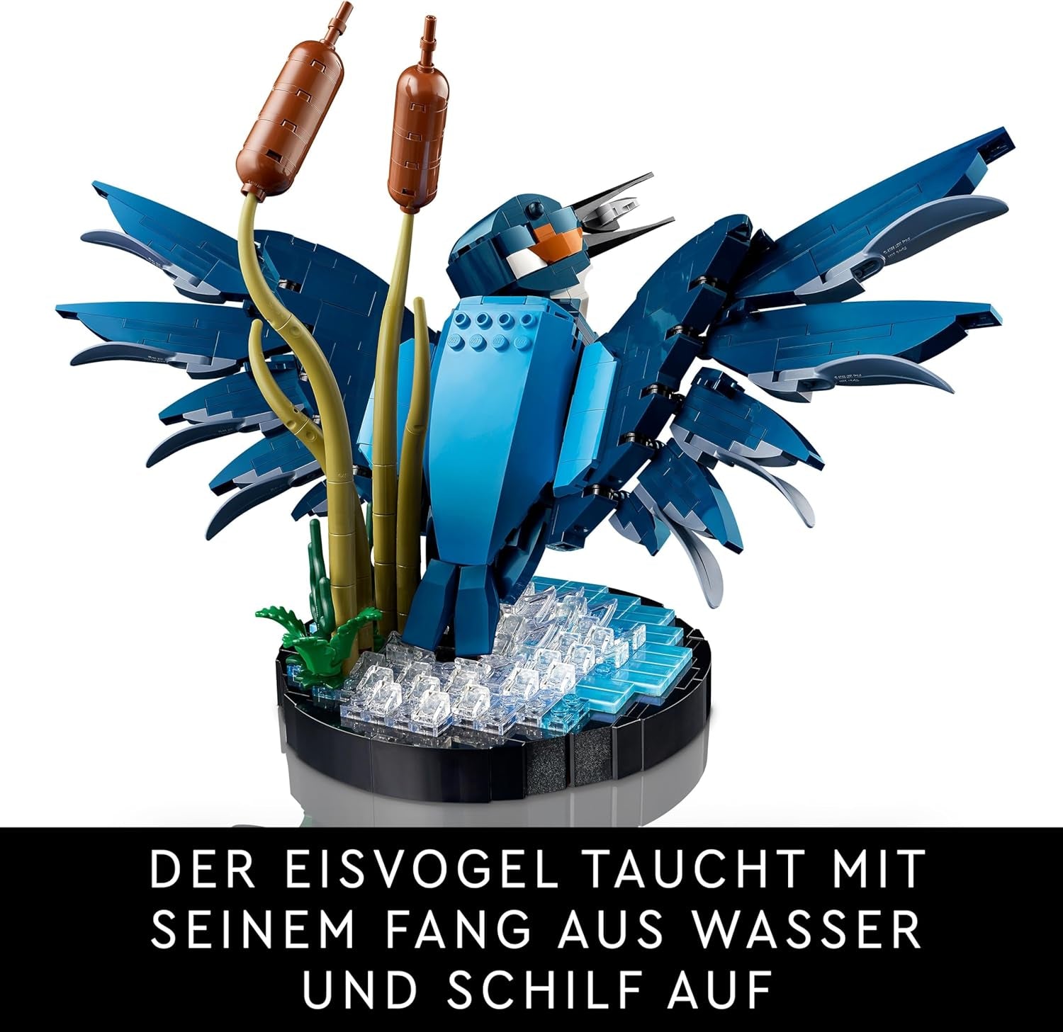 LEGO Icons Eisvogel Modellbausatz für Erwachsene, Vogel-Modell fürs Wohnzimmer oder Büro, Wohn- und Homeoffice-Deko, Geschenk für Vogelliebhaber und Ornithologen, Frauen und Männer 10331