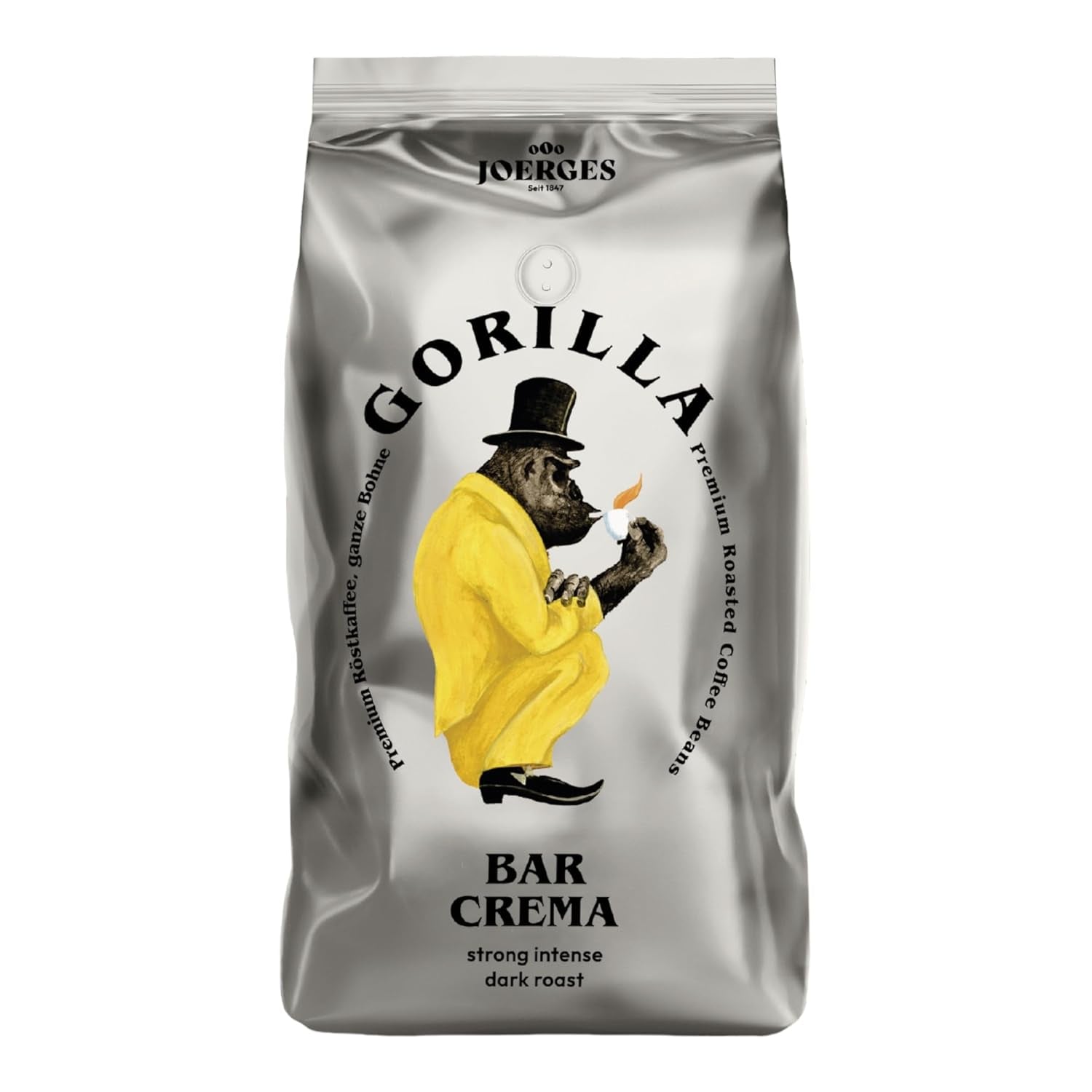 Boabe de cafea Gorilla Espresso Bar Crema - 12 pachete a câte 1000g fiecare