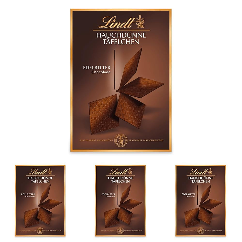 Batoane de ciocolată neagră Lindt Chocolate Ultra-Thin | 125 g | Batoane ultra-subțiri din cea mai fină ciocolată neagră | Deosebit de subțiri și de fine | Cadou de ciocolată (1 pachet)