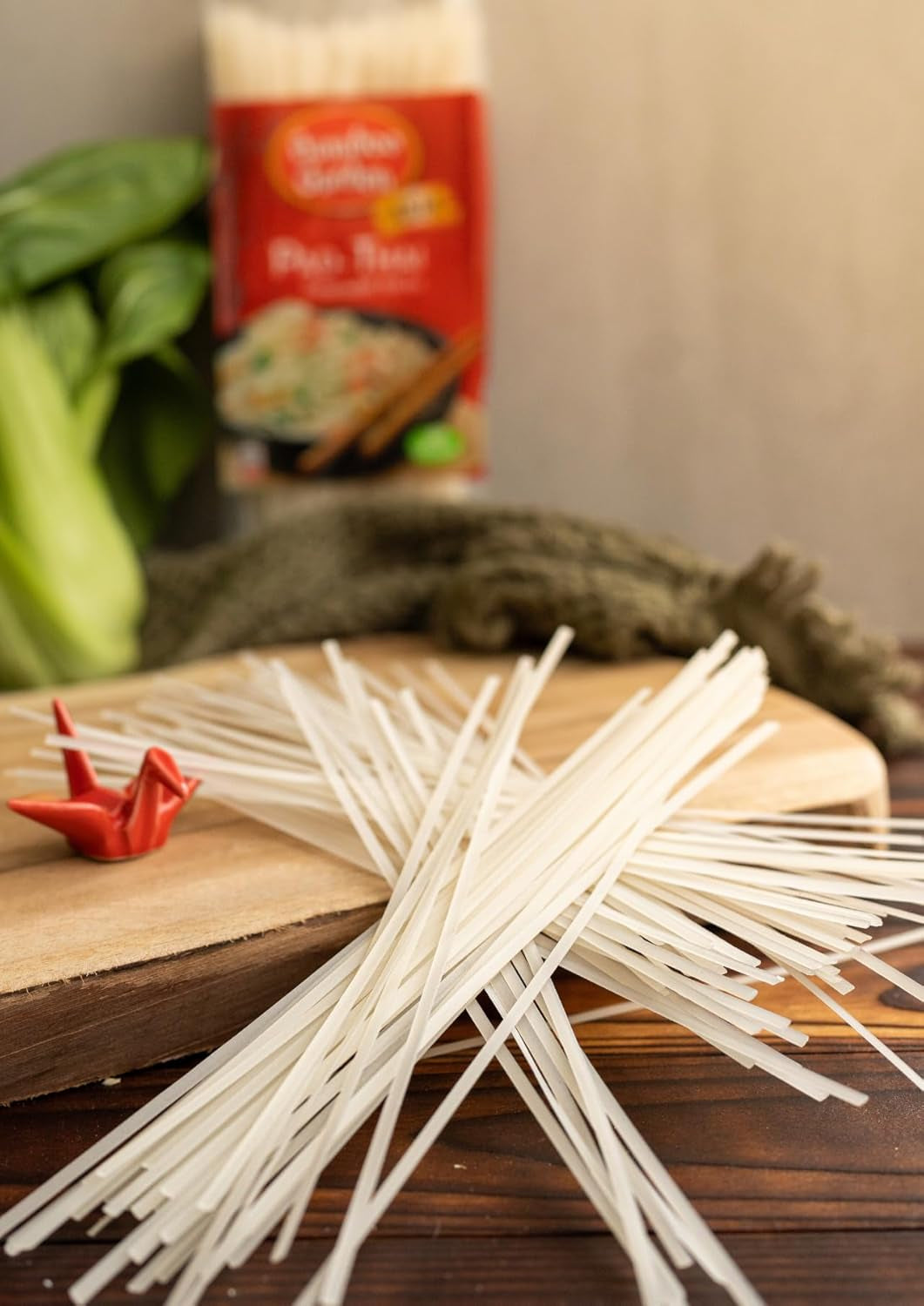Bamboo Garden - Bețișoare de tăiței de orez Pad-Thai, Pentru mâncăruri tradiționale cu tăiței precum Pad-Thai, Vegan, 1 x 300 g (Designul ambalajului poate varia)