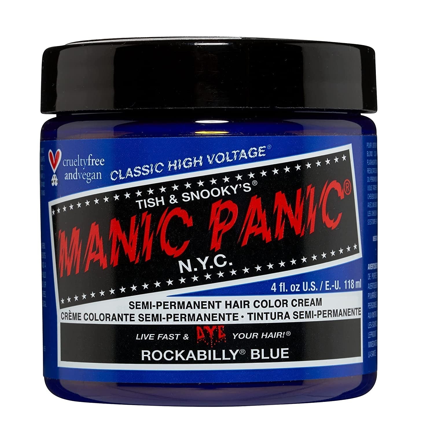 Manic Panic Electric Lizard Classic Cream, vegan, fără cruzime, vopsea de păr verde semipermanentă 118ml