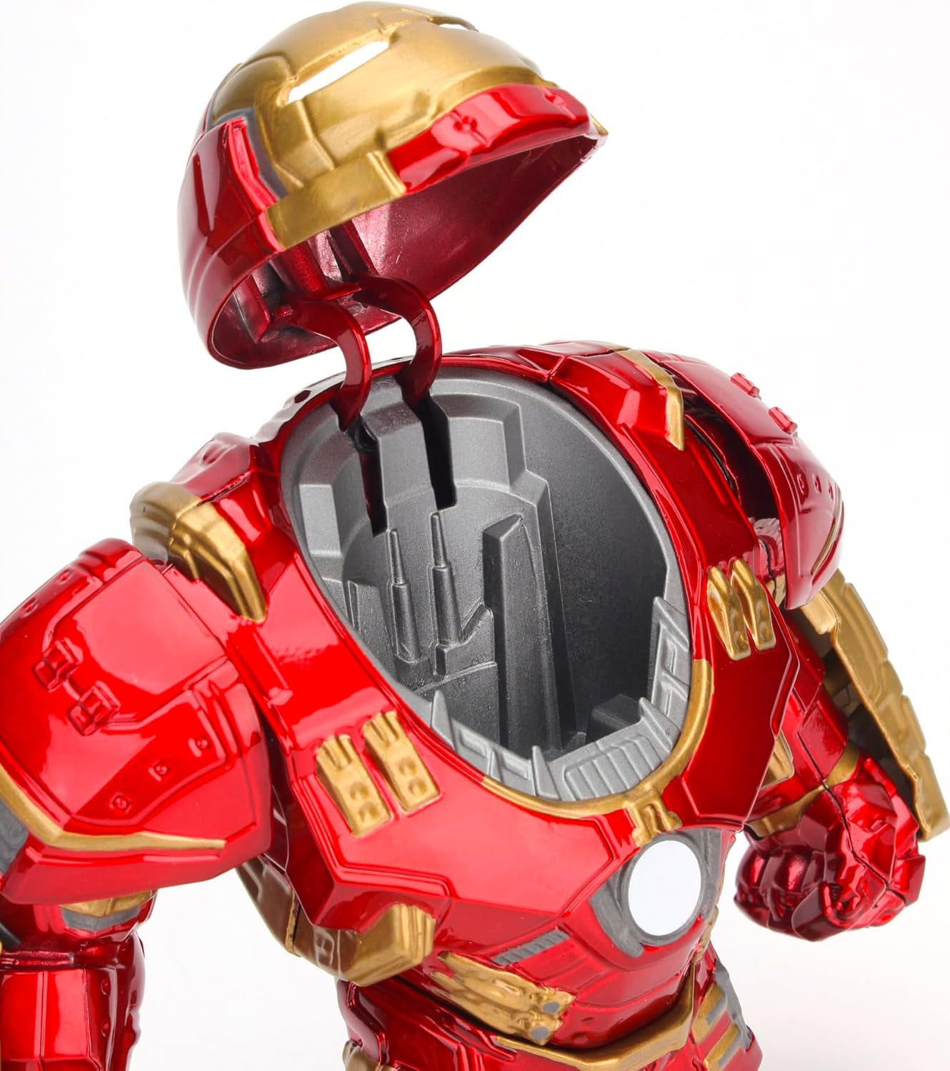 Jada Toys Marvel Figure Hulkbuster & Ironman, Cască deschisă și închisă, Figuri de colecție, Set, Die-Cast, Roșu, Dimensiune: 6 inch Hulkbuster & 2 inch Ironman Action figures Naty Shop